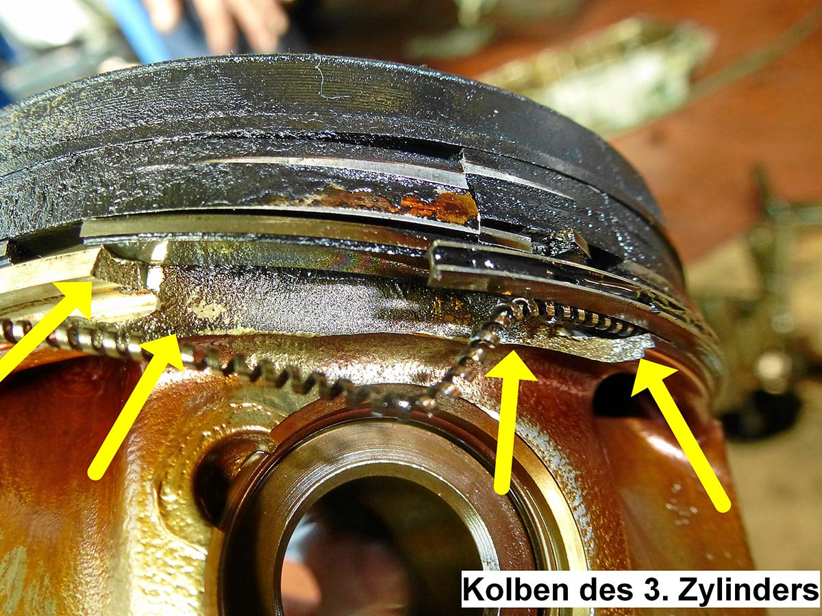 Motor - Schaden am Kolben